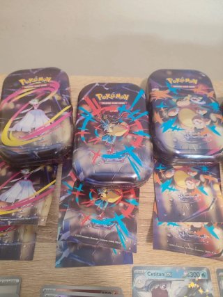 Lote 🇬🇧 5 mini latas mega heroes abiertas tcg