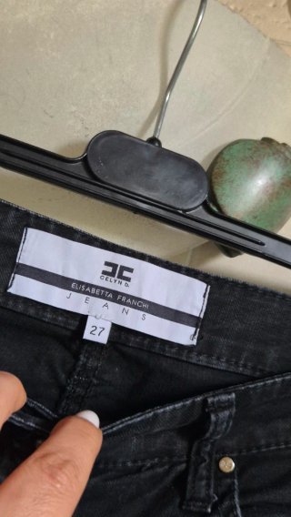 Elisabetta Franchi pantaloni neri zip