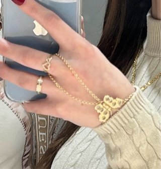 Pulsera oro 18k mariposa con circonitas
