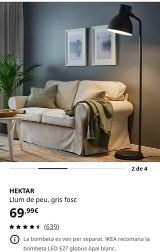 Lámpara de pie IKEA HEKTAR