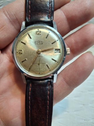 Orologio vintage BWC uomo oro/argento