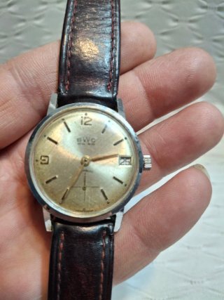 Orologio vintage BWC uomo oro/argento