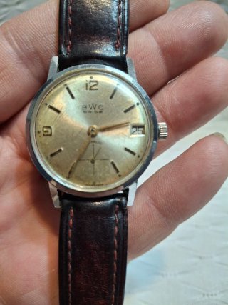 Orologio vintage BWC uomo oro/argento