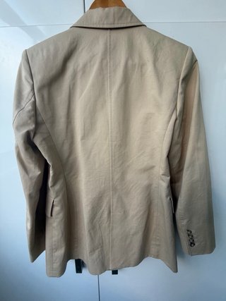 Blazer Massimo Dutti Beige Talla 38 Algodón