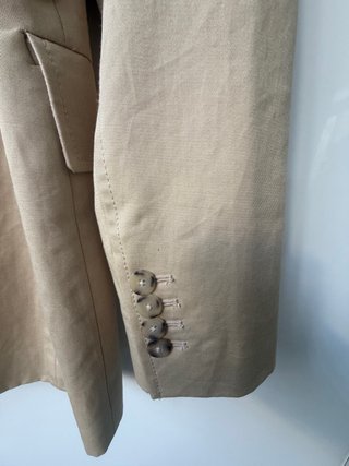 Blazer Massimo Dutti Beige Talla 38 Algodón