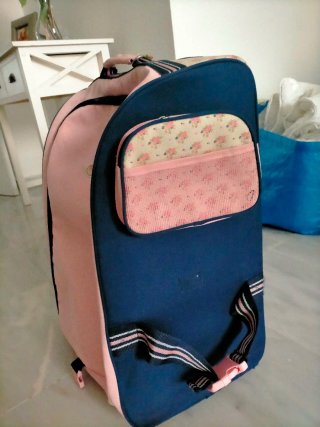 Maleta de viaje infantil rosa