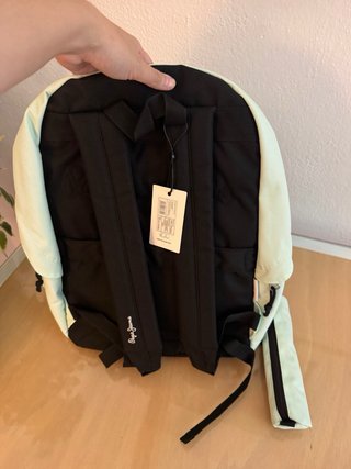 Mochila Pepe Jeans Negra y Verde Menta