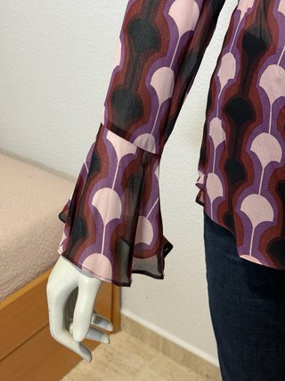 Camisa Zara Estampada Retro