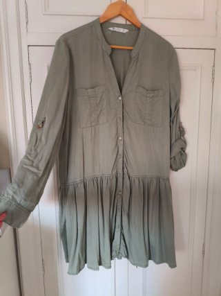Vestido camisero verde T. L Sfera