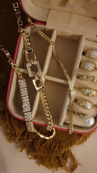 Lote Joyería Chapada Oro 18k