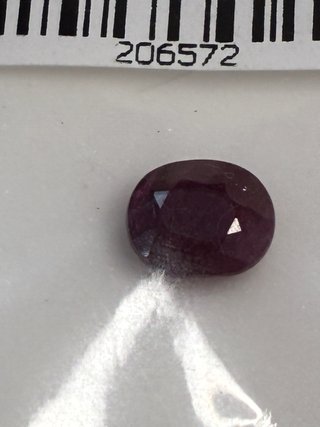 Rubí Natural Mozambique 1.20 Ct Oval AIG
