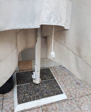 Sombrilla restaurante 4x4m, 3m altura