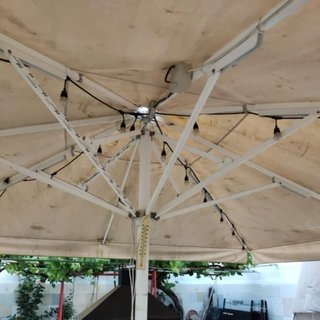 Sombrilla restaurante 4x4m, 3m altura