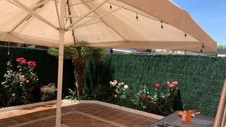 Sombrilla restaurante 4x4m, 3m altura