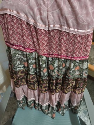 Falda larga bohemia multicolor