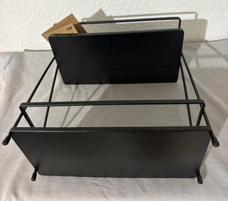 Estantería metálica negra 2 niveles