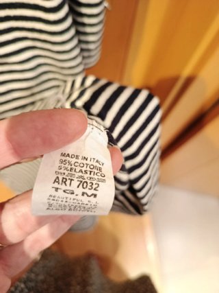 Chaqueta larga de punto a rayas
