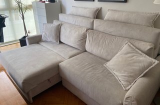 Sofá Cama gris Clarito Tres plazas