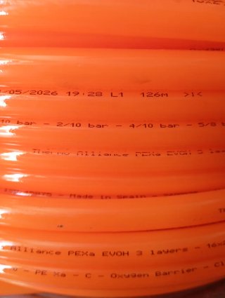 Tubo PEXa EVOH para suelo radiante