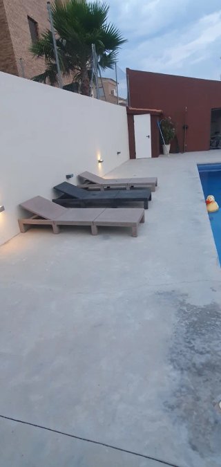 3 Tumbonas de Piscina Plástico