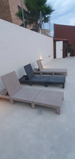 3 Tumbonas de Piscina Plástico