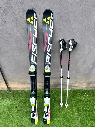 Esquís Fischer RC4 Race 130cm + Bastones