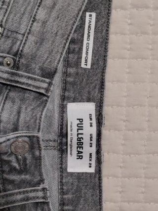 Pantalón vaquero gris Pull&Bear Talla 36