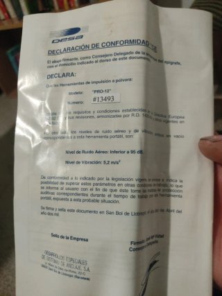 Pistola clavos semiautomática PRO-12