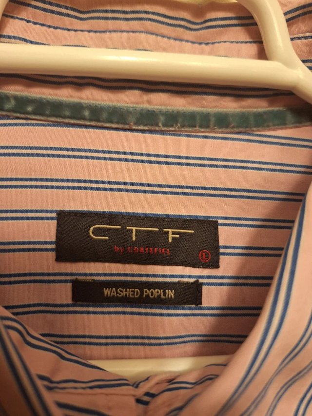 Camisa Cortefiel Talla L Rayas Rosas y Azules