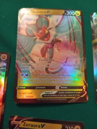 Cartas Pokémon V - Lycanroc, Noivern, Blastoise, Z