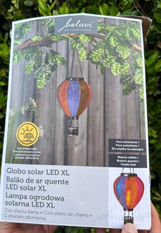 Lámpara Solar Globo Multicolor