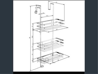 Estantería baño acero inox.