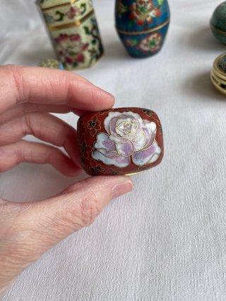 Set di scatole e portapillole antiche in Cloisonné