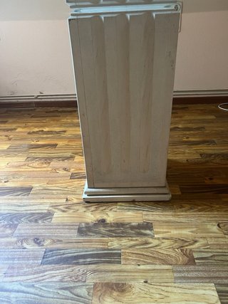 Mesa de comedor de cristal octogonal