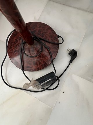 Lámpara de pie vintage madera y metal