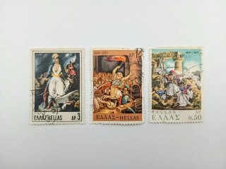 Lote 3 sellos Revolución Griega 1821
