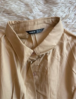 Vestido Camisa Beige
