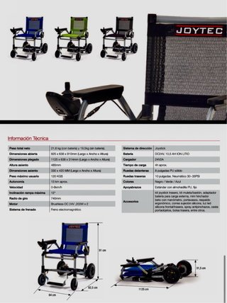 Silla de ruedas eléctrica Joytec Classic