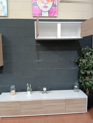 Mueble de salón blanco y madera Liquidación!!