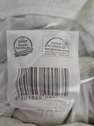 Edredón de plumas y plumones blanco
