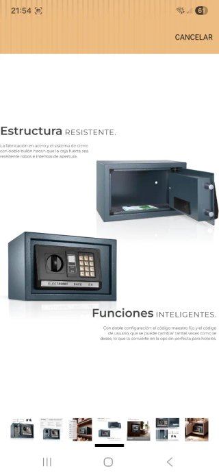 Caja Fuerte Electrónica Metálica