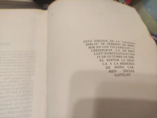Biblia Sagrada edición de 1986