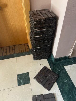 Baldosas de madera para terraza 45 piezas