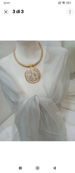 Stola coprispalle argento organza doppio strato