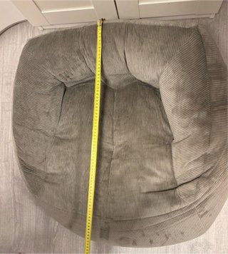 Puf Corduroy Gris Sklum
