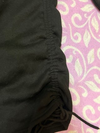 Vestido Sudadera Negro con Cordones
