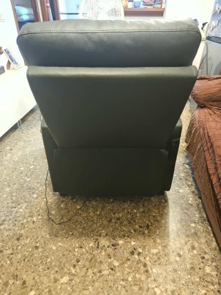 Sillón reclinable masaje cuero sintético