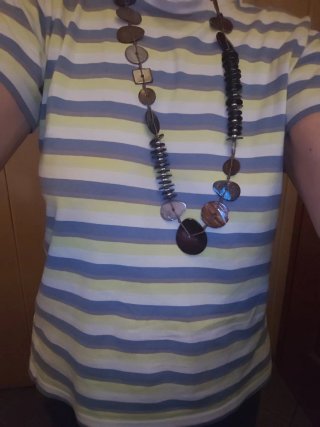 Collana pietre dure marrone/oro