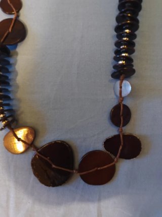 Collana pietre dure marrone/oro