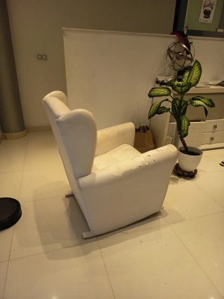 Butaca mecedora lactancia beige para tapizar